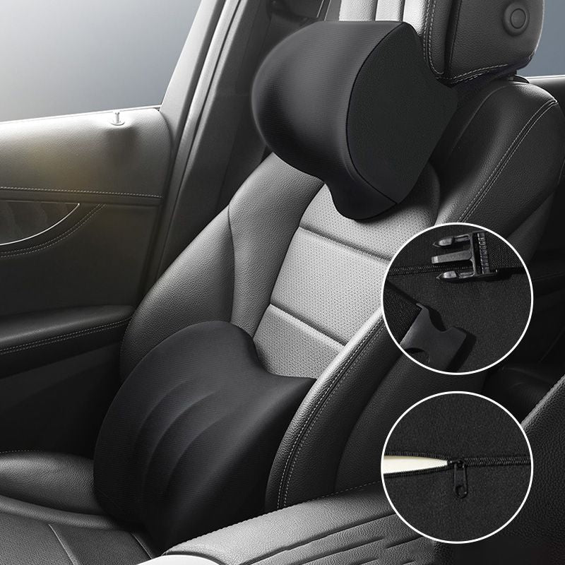 Encosto de cabeça e apoio lombar ergonómicos para cadeiras auto
