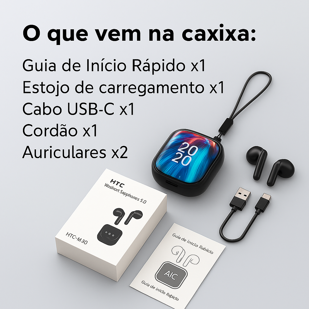 Auricular inteligente com tradutor IA