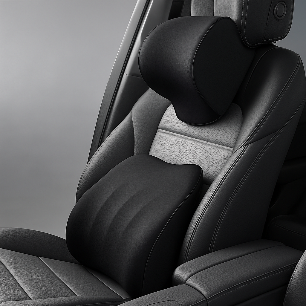 Encosto de cabeça e apoio lombar ergonómicos para cadeiras auto