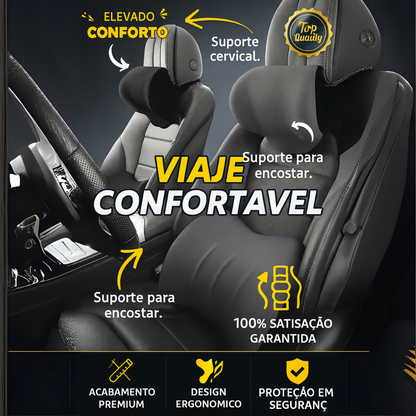 Encosto de cabeça e apoio lombar ergonómicos para cadeiras auto