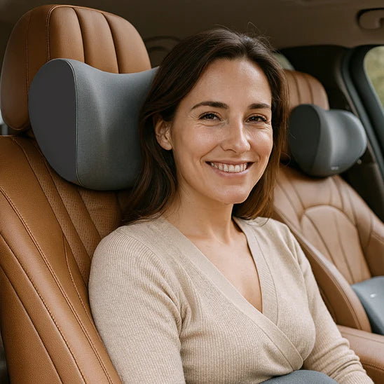 Encosto de cabeça e apoio lombar ergonómicos para cadeiras auto